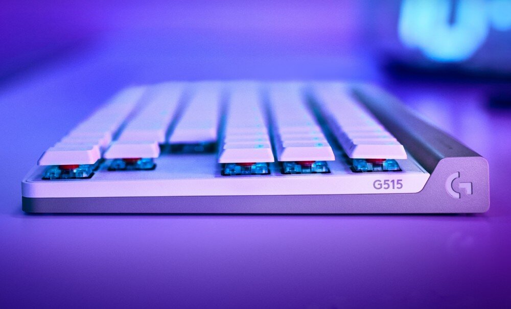 Klawiatura LOGITECH G515 Lightspeed TKL Biały wysokość ergonomia