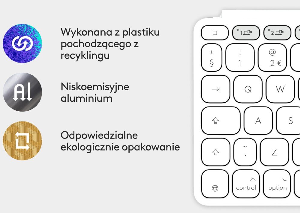 Klawiatura LOGITECH Keys-To-Go 2 for iPad Jasnoszary ekologia środowisko recykling