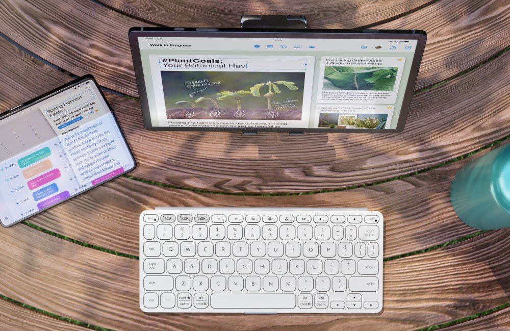 Klawiatura LOGITECH Keys-To-Go 2 Jasnoszary wygląd opis