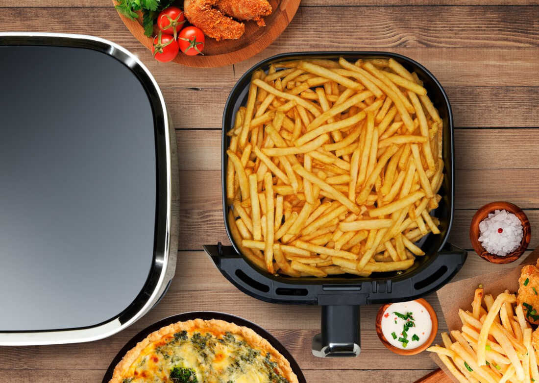 Frytkownica beztłuszczowa ALPINA 871125224687 Air Fryer moc pojemność dania