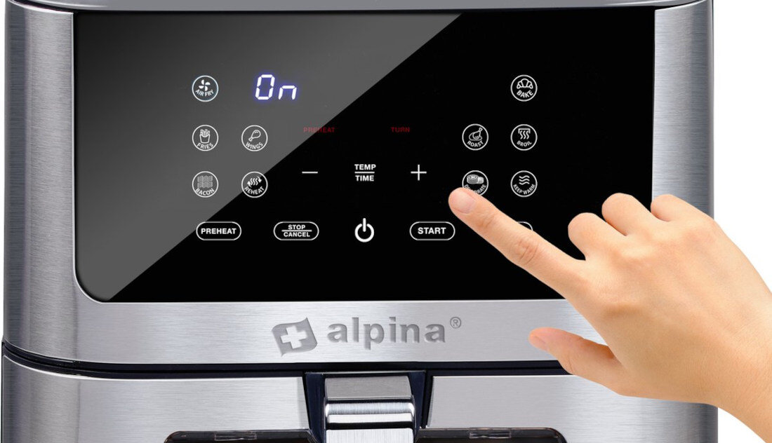 Frytownica beztłuszczowa ALPINA 871125224542 Air Fryer Cyfrowy wyświetlacz precyzja ustawienia wygoda prezentacja