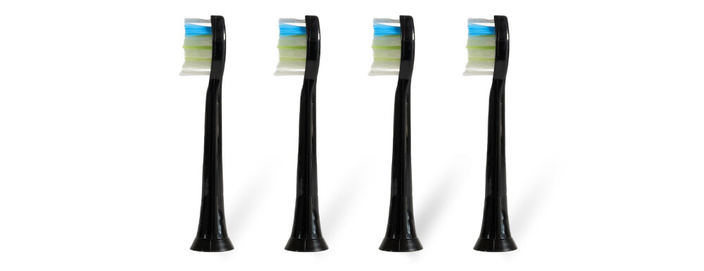 Oryginalna końcówka do szczoteczki ORO-MED Sonic Professional Czarny (4 sztuki) (Skuteczne czyszczenie trudno dostępnych miejsc) Bezpieczne dla szkliwa ochrona szkliwo higiena jama ustna komfort wygoda