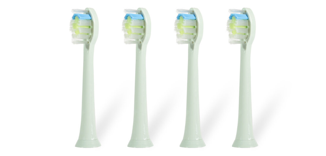 Oryginalna końcówka do szczoteczki ORO-MED Sonic Professional Zielony (4 sztuki) (Miękkie włosie) Główna siła codziennej higieny wygląd design prezentacja wizualizacja
