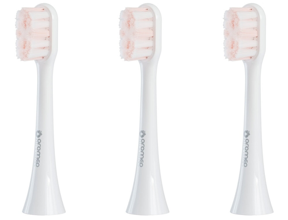 Oryginalna końcówka do szczoteczki ORO-MED Smile Biały (3 sztuki) (Miękkie włosie) Precyzyjne dopasowanie włosia włosie DuPont skutecznie usuwa płytkę nazębną i przebarwienia naturalnie i estetycznie