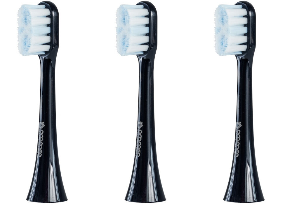 Oryginalna końcówka do szczoteczki ORO-MED Smile Granatowy (3 sztuki) (Miękkie włosie) Precyzyjne dopasowanie włosia włosie DuPont skutecznie usuwa płytkę nazębną i przebarwienia naturalnie i estetycznie