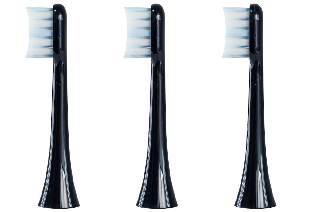 Oryginalna końcówka do szczoteczki ORO-MED Smile Granatowy (3 sztuki) (Miękkie włosie) Łatwe utrzymanie czystości łatwo spłukać po każdym użyciu higiena zalecenia czas użytkowania