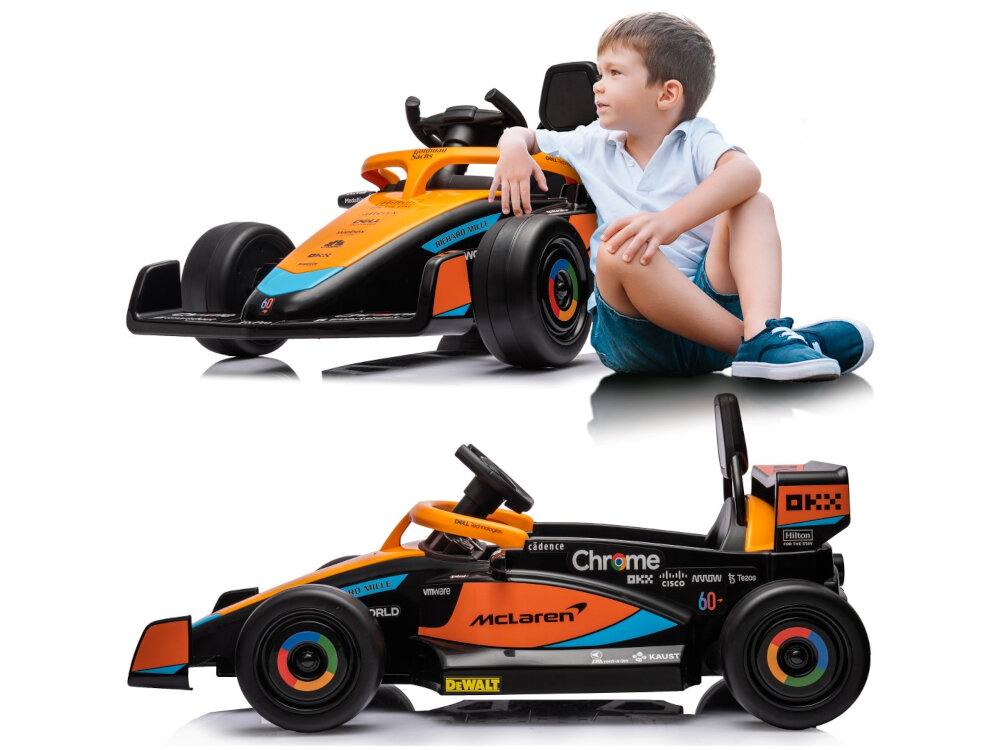 Samochód dla dziecka SUN BABY McLaren Pomarańczowy inspiracja do podrozowania w wiecie wyobrazni zachecenie dzieci do aktywnosci fizycznej stymulowanie wyobrazni dla dzieci od 3 do 5 roku zycia