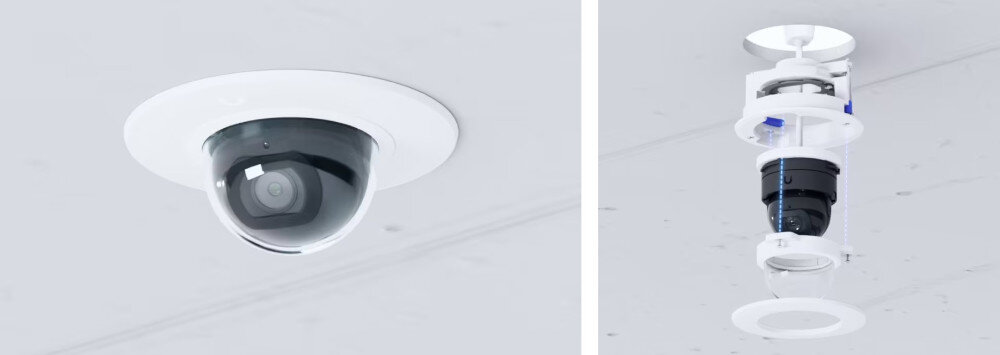 Kamera UBIQUITI G5 Dome Ultra - Skuteczny nadzór, kamera umocowana na suficie, lekko schowana