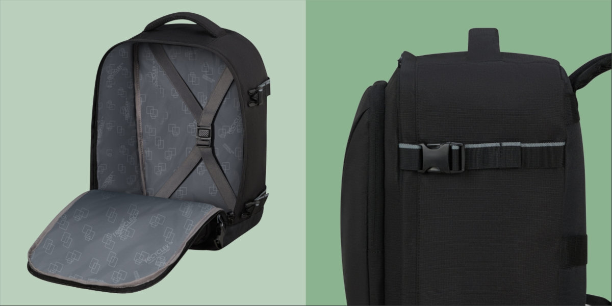 AMERICAN TOURISTER Take2Cabin 24,2 l Recyclex plastikowych butelek poddanych recyklingowi ochronę środowiska