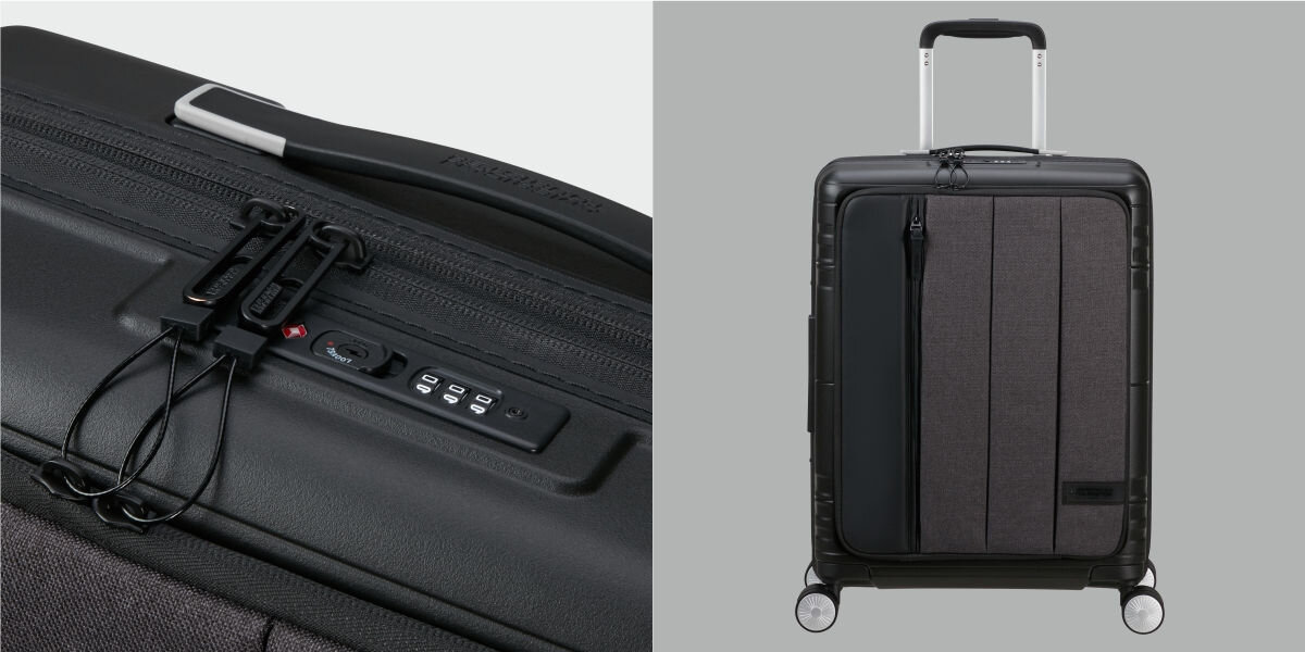 Walizka AMERICAN TOURISTER Hello Cabin 55 cm Szary Solidność i zabezpieczenie