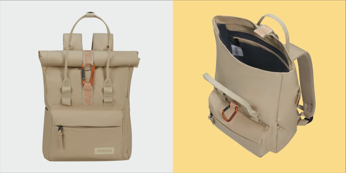 AMERICAN TOURISTER Urban Groove UG16 Roll-top dostosowanie wielkości plecaka dodatkową przestrzeń Minimalistyczny design outdooru oraz miejskiej elegancji
