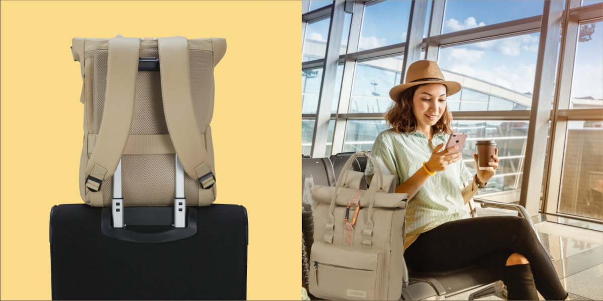 AMERICAN TOURISTER Urban Groove UG16 Wyściełane plecy regulowane szelki uchwyty Smart Sleeve teleskopowego uchwytu walizki