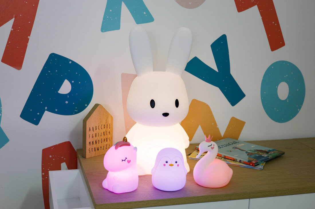 Lampka nocna INNOGIO GIOpenguin GIO-141 bezpieczeństwo użytkowania kształt pingwinek wykonanie wysoka jakość silikon