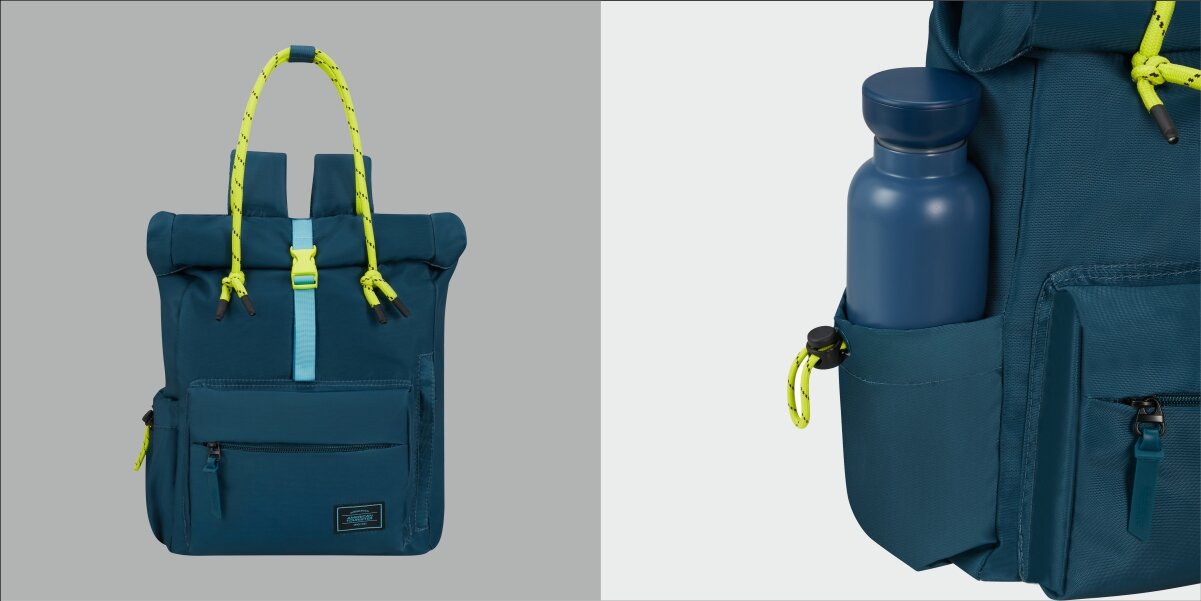 AMERICAN TOURISTER Urban Groove UG16 Wewnętrzne kieszenie boczna kieszeń butelki z wodą lub małego parasola