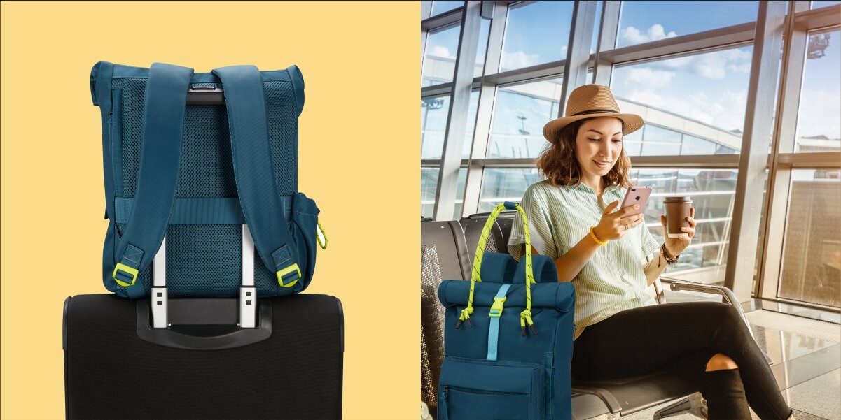 AMERICAN TOURISTER Urban Groove UG16 mocowaniu Smart Sleeve rączkę walizki komfortowe i bezpieczne
