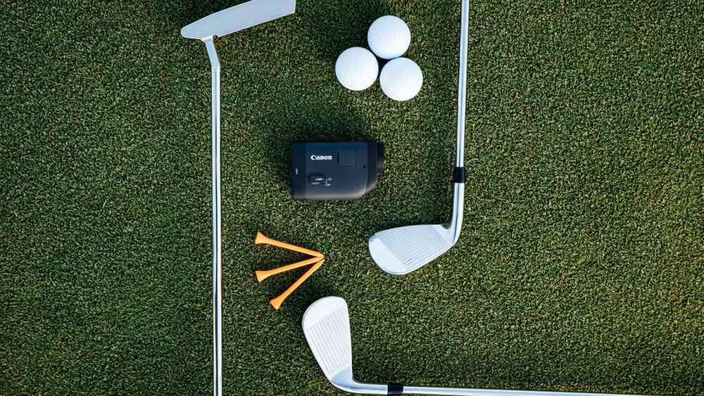 Canon PowerShot GOLF laser precyzyjne pomiary namierzanie flagi