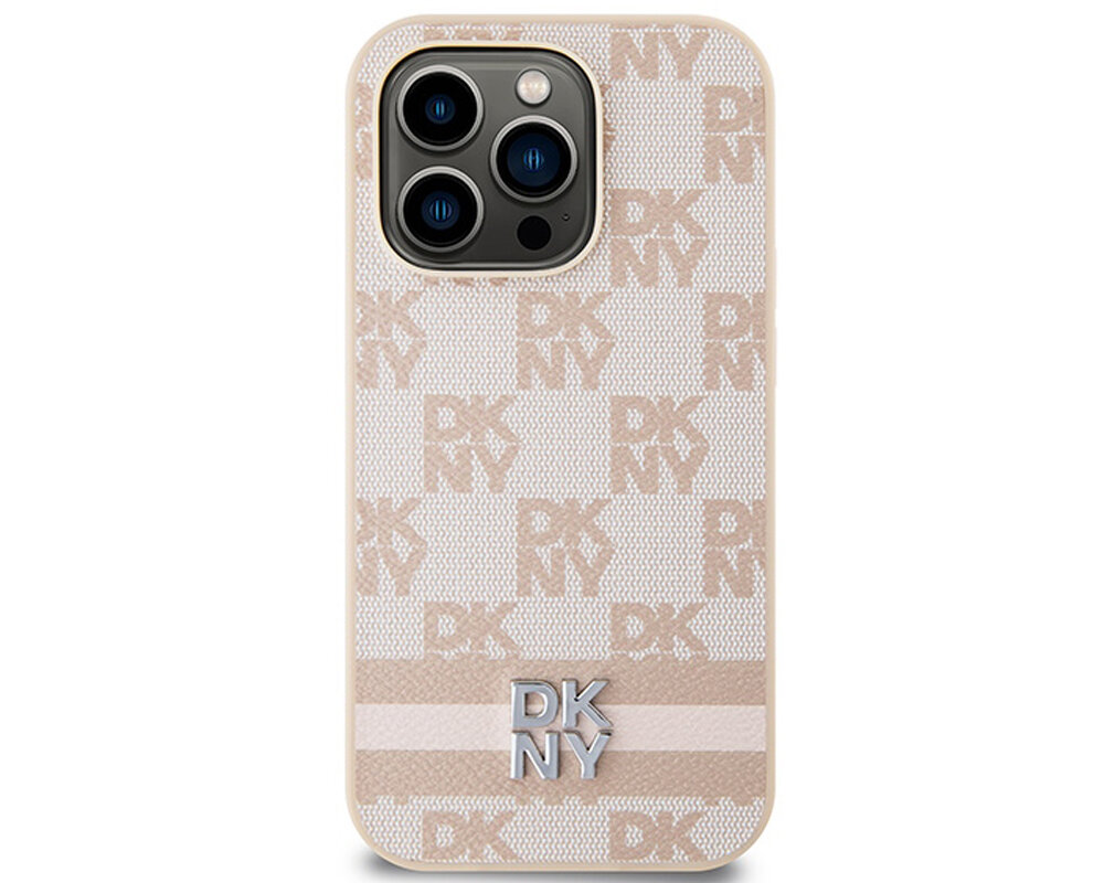 Etui DKNY Leather Checkered Mono Pattern & Printed Stripes do Apple iPhone olsniewajacy idealnie przylega wyrozniajacy sie wygoda chroni