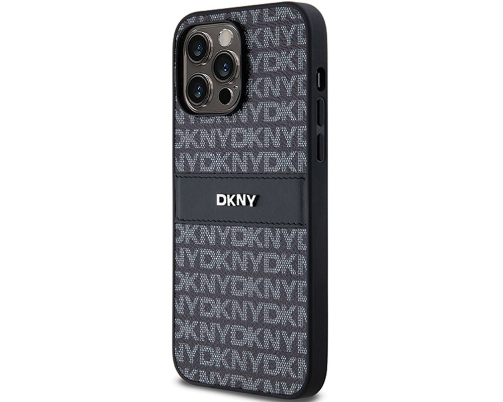 Etui DKNY Leather Mono Stripe & Metal Logo unikalny wyrazisty nowoczesny dynamiczny