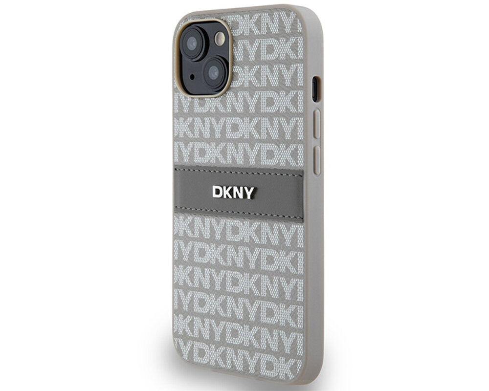 Etui DKNY Leather Mono Stripe & Metal Logo unikalny wyrazisty nowoczesny dynamiczny