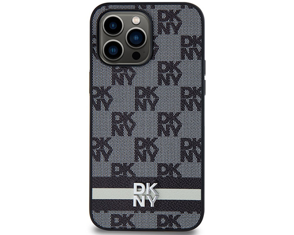 Etui DKNY Leather Checkered Mono Pattern & Printed Stripes do Apple iPhone olsniewajacy idealnie przylega wyrozniajacy sie wygoda chroni
