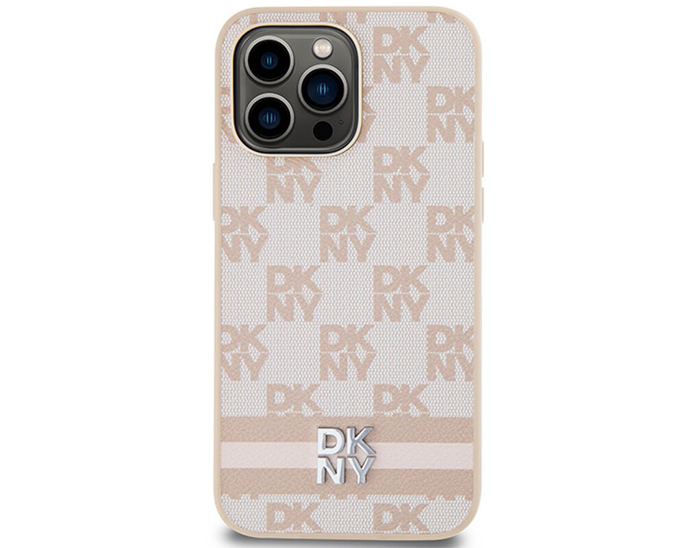 Etui DKNY Leather Checkered Mono Pattern & Printed Stripes do Apple iPhone olsniewajacy idealnie przylega wyrozniajacy sie wygoda chroni