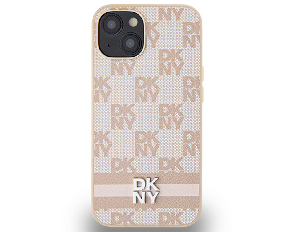 Etui DKNY Leather Checkered Mono Pattern & Printed Stripes do Apple iPhone olsniewajacy idealnie przylega wyrozniajacy sie wygoda chroni