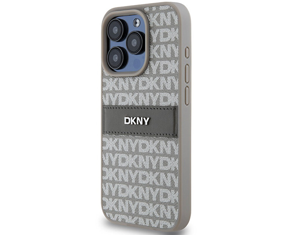 Etui DKNY Leather Mono Stripe & Metal Logo unikalny wyrazisty nowoczesny dynamiczny