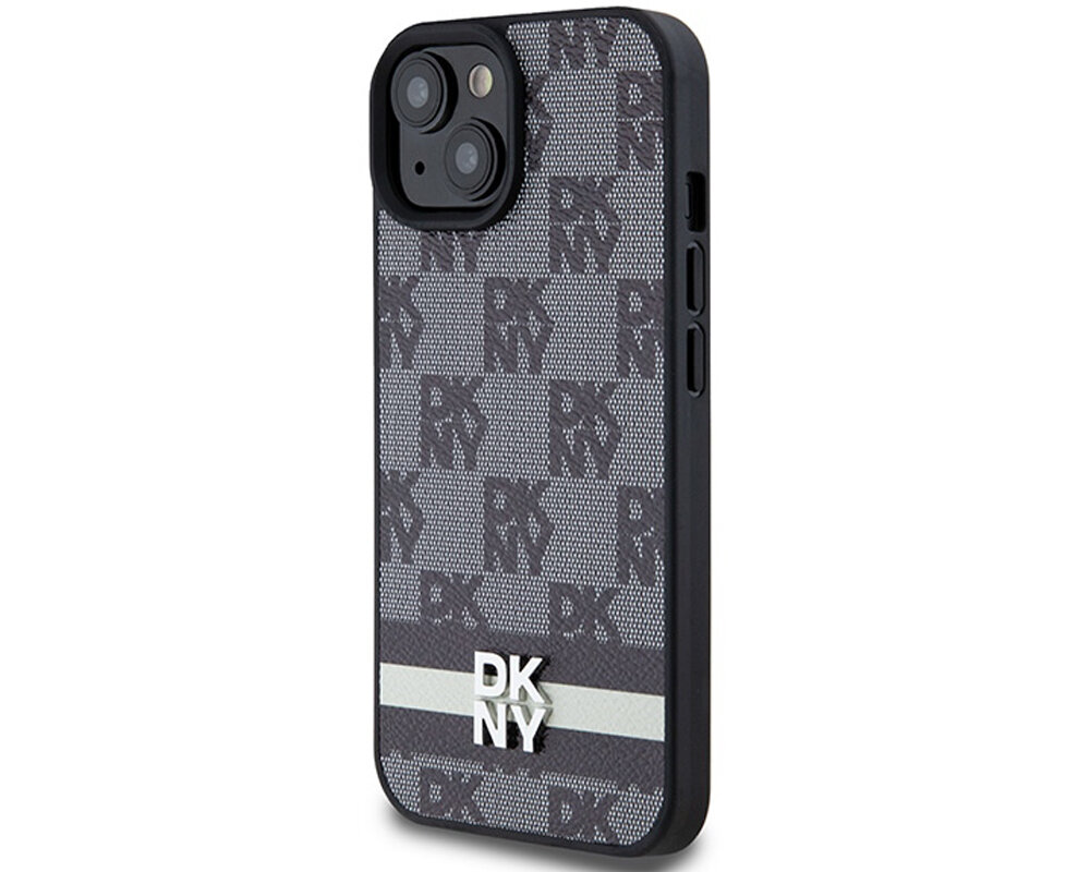 Etui DKNY Leather Checkered Mono Pattern & Printed Stripes do Apple iPhone etui ochrona dkny licencjaunikalny wyrazisty nowoczesny dynamiczny