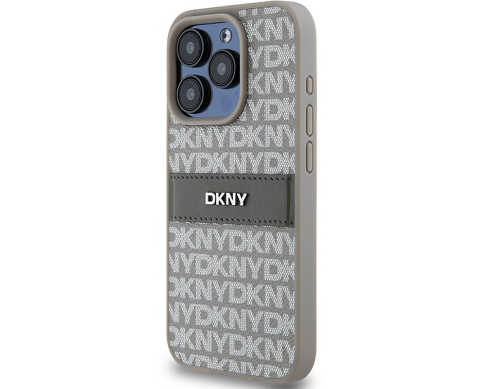 Etui DKNY Leather Mono Stripe & Metal Logo unikalny wyrazisty nowoczesny dynamiczny