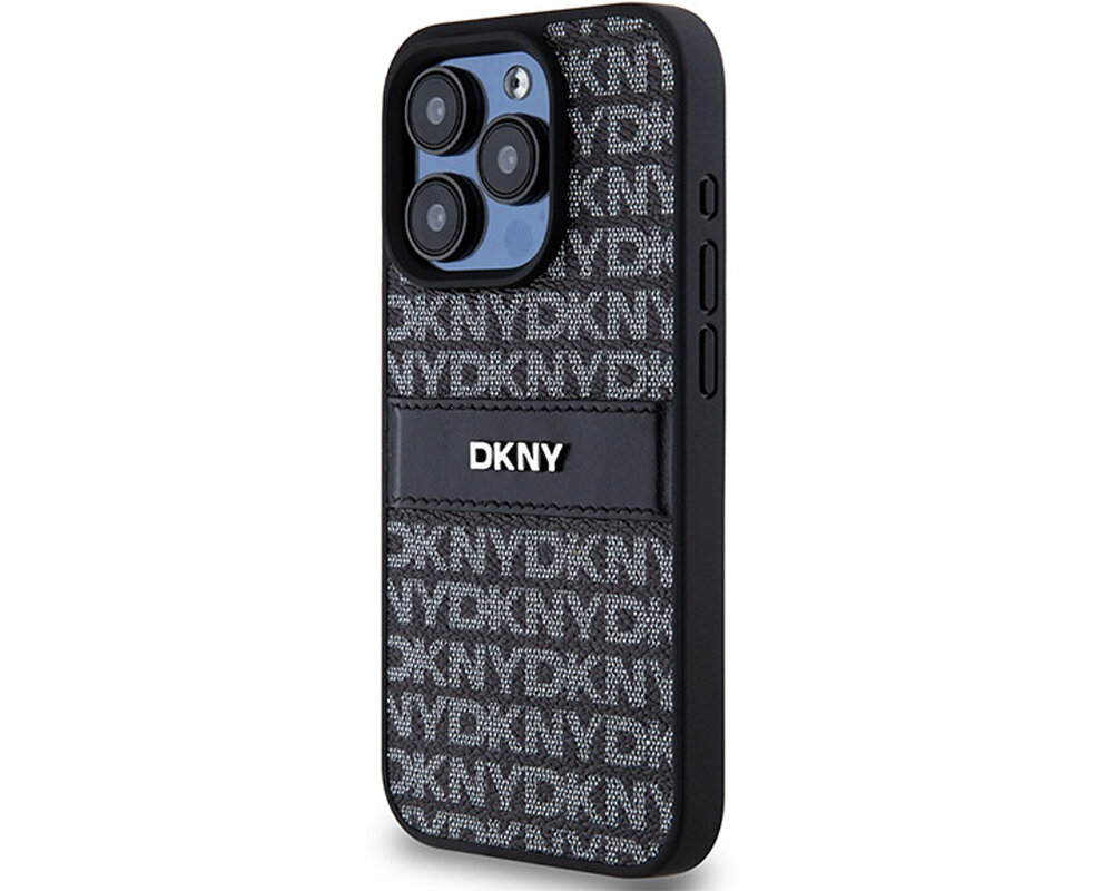 Etui DKNY Leather Mono Stripe & Metal Logo unikalny wyrazisty nowoczesny dynamiczny