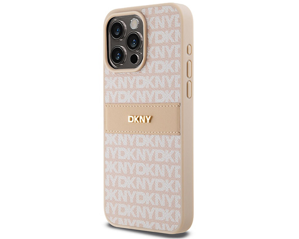 Etui DKNY Leather Mono Stripe & Metal Logo unikalny wyrazisty nowoczesny dynamiczny