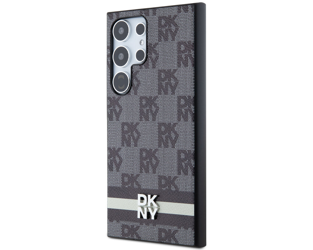 Etui DKNY Leather Checkered Mono Pattern & Printed Stripes do Apple iPhone etui ochrona dkny licencjaunikalny wyrazisty nowoczesny dynamiczny