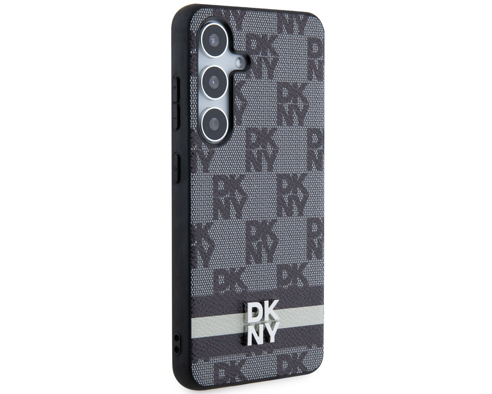 Etui DKNY Leather Checkered Mono Pattern & Printed Stripes do Apple iPhone trwale materialy tpu pc poliweglan niezawodny