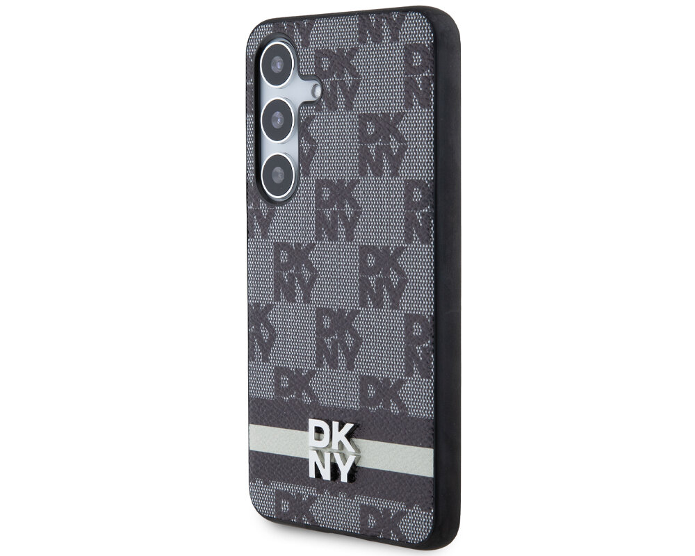 Etui DKNY Leather Checkered Mono Pattern & Printed Stripes do Apple iPhone etui ochrona dkny licencjaunikalny wyrazisty nowoczesny dynamiczny