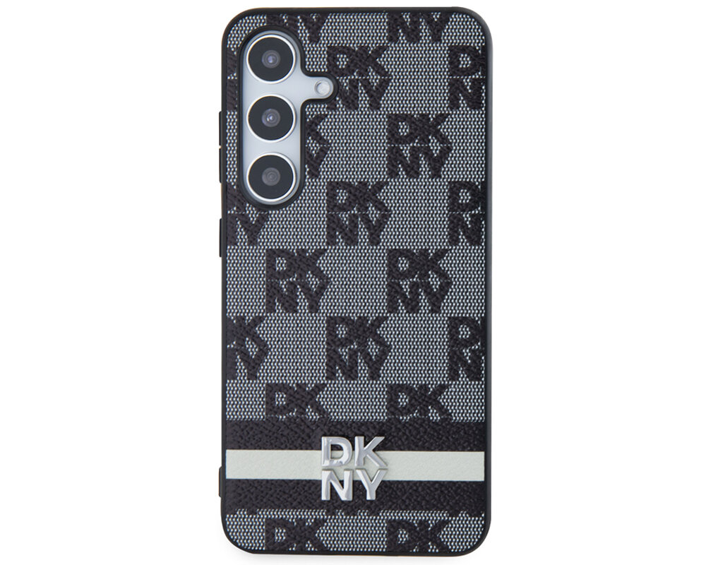 Etui DKNY Leather Checkered Mono Pattern & Printed Stripes do Apple iPhone olsniewajacy idealnie przylega wyrozniajacy sie wygoda chroni