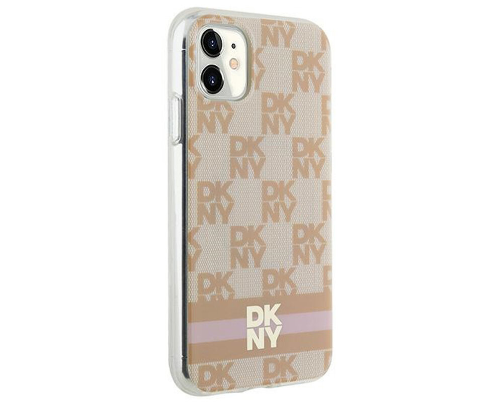 Etui DKNY IML Checkered Mono Pattern & Printed Stripes MagSafe trwale materialy tpu pc poliweglan niezawodny
