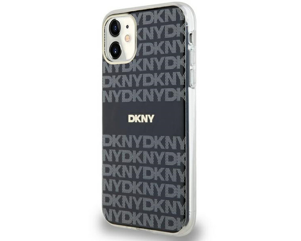 Etui DKNY IML Mono & Stripe MagSafe do Apple iPhone unikalny wyrazisty ochrona etui inicjaly motyw dynamiczny