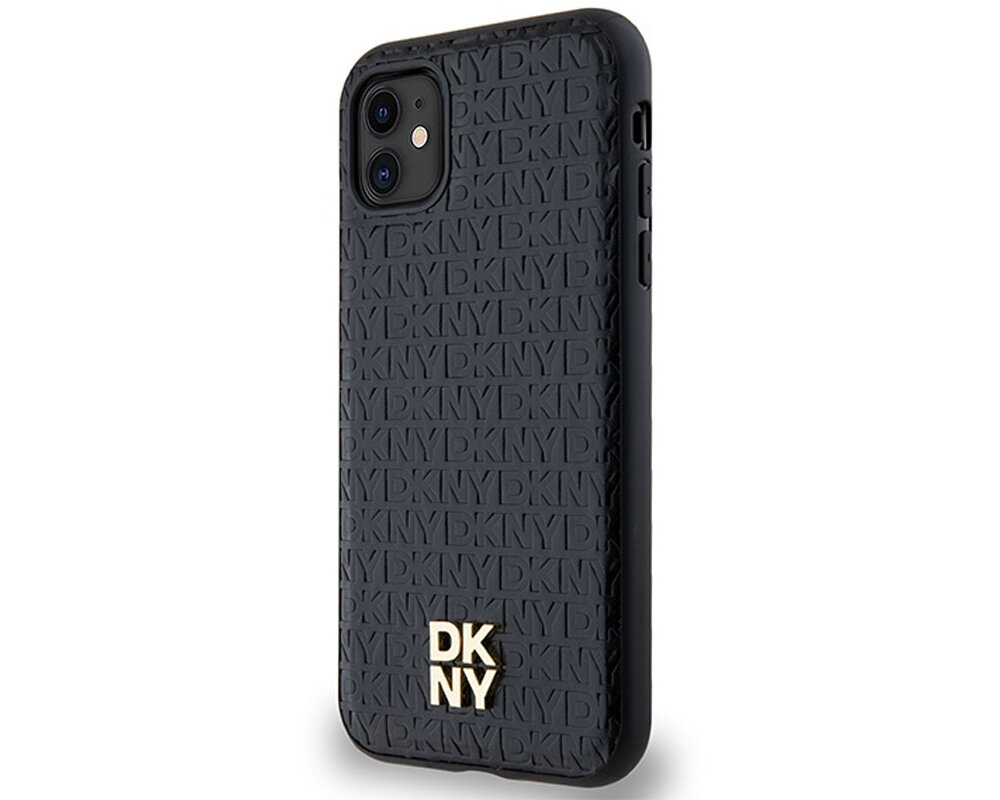 Etui DKNY Leather Monogram Pattern Metal Logo MagSafe opis