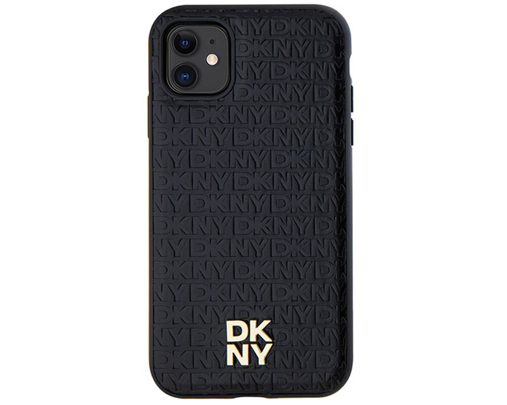 Etui DKNY Leather Monogram Pattern Metal Logo MagSafe idealnie przylega wyrozniajacy sie wygoda chroni skora ekologiczna