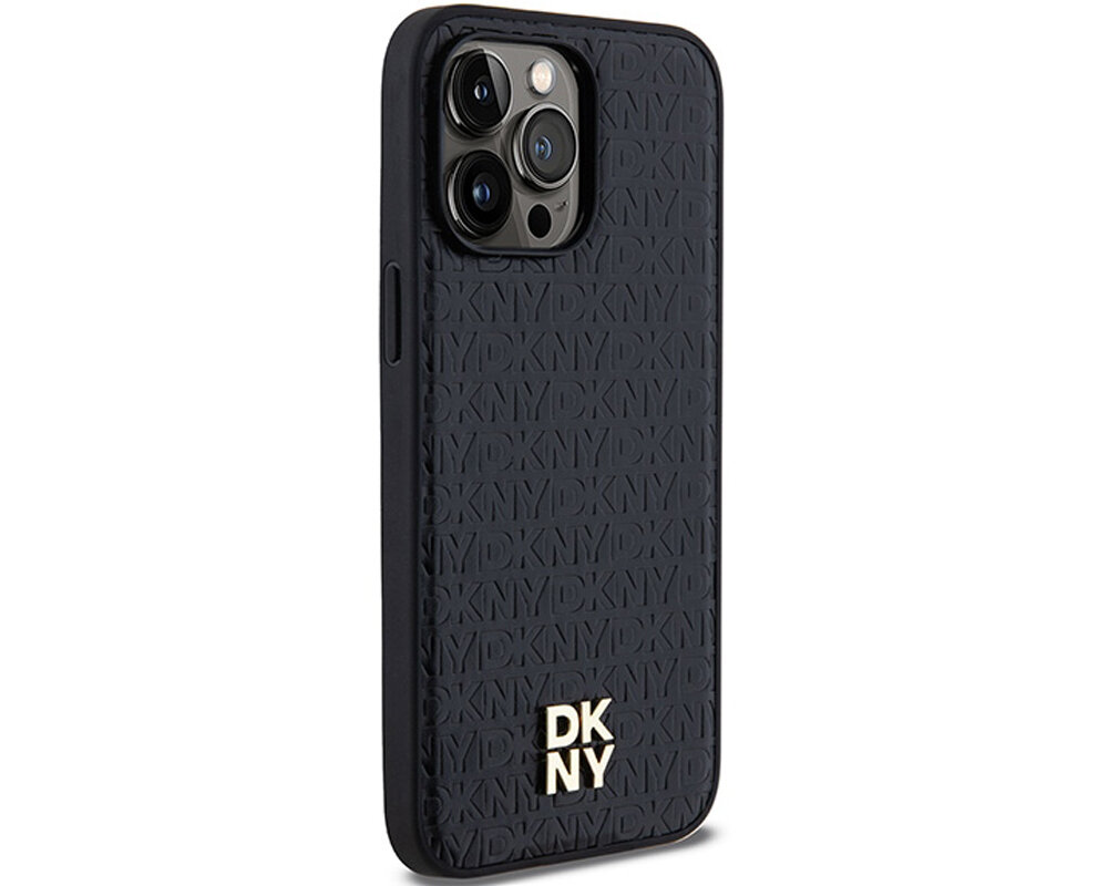 Etui DKNY Leather Pattern Metal Logo MagSafe trwale materialy tpu pc poliweglan niezawodny