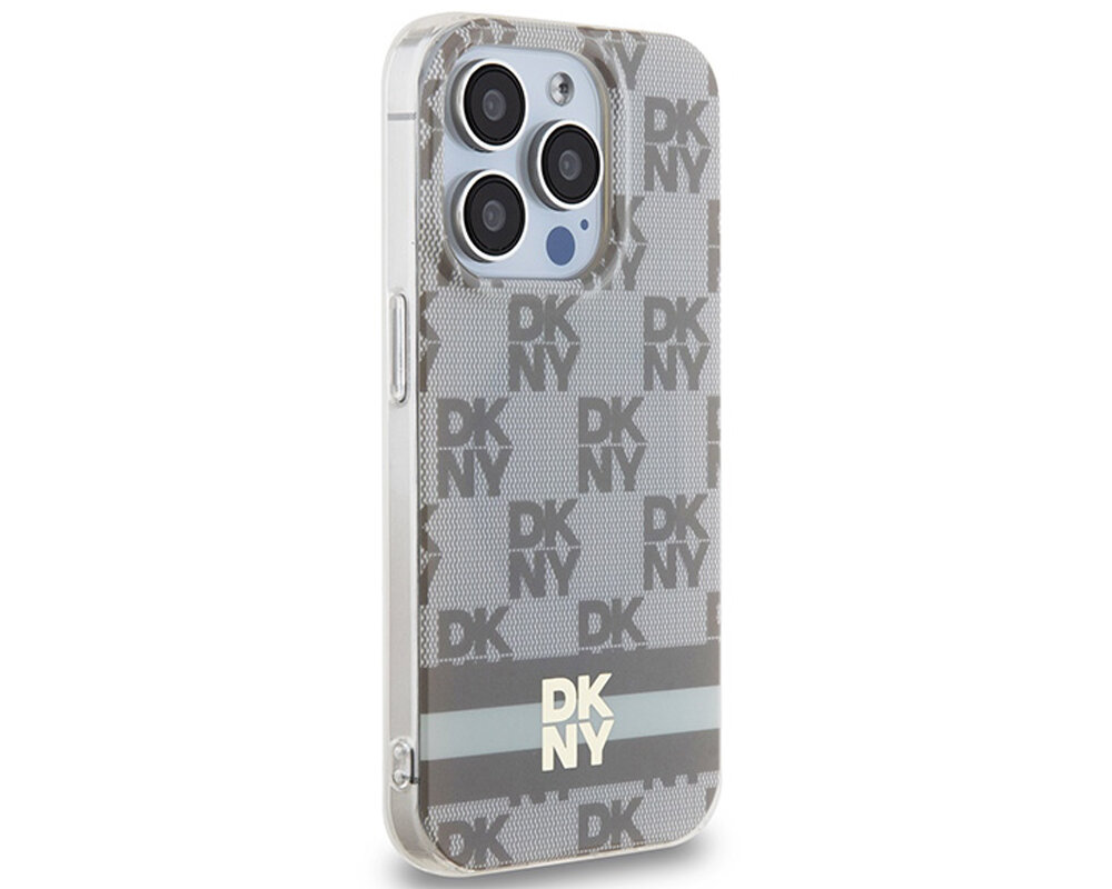 Etui DKNY IML Checkered Mono Pattern & Printed Stripes MagSafe trwale materialy tpu pc poliweglan niezawodny