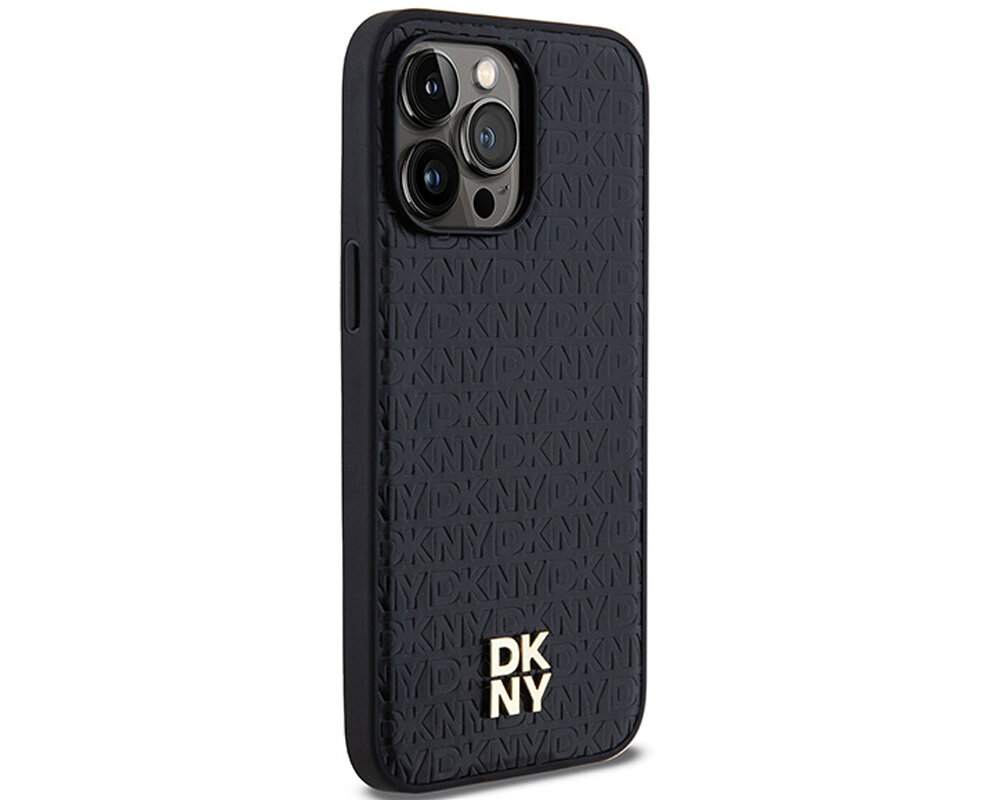 Etui DKNY Leather Pattern Metal Logo MagSafe trwale materialy tpu pc poliweglan niezawodny