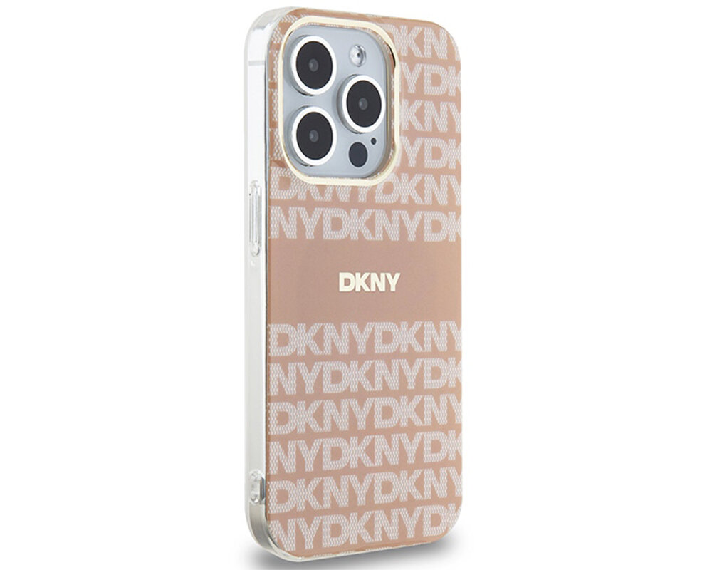 Etui DKNY IML Mono & Stripe MagSafe do Apple iPhone trwale materialy poliuretan magsafe