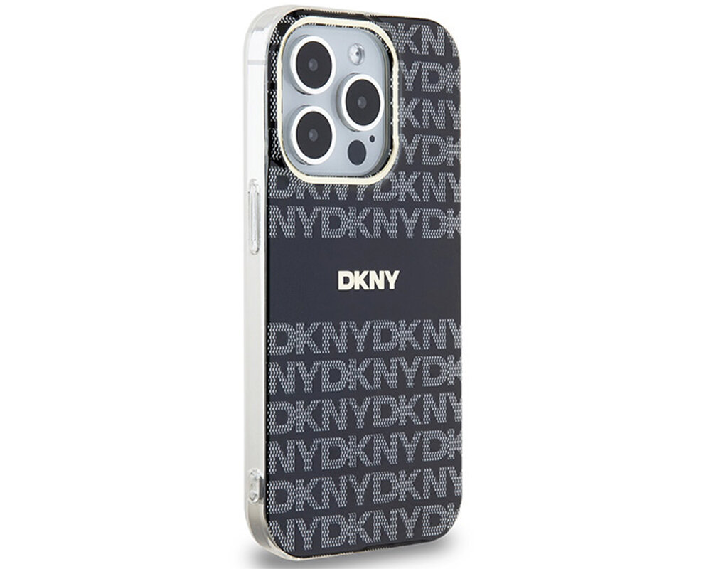 Etui DKNY IML Mono & Stripe MagSafe do Apple iPhone trwale materialy poliuretan magsafe