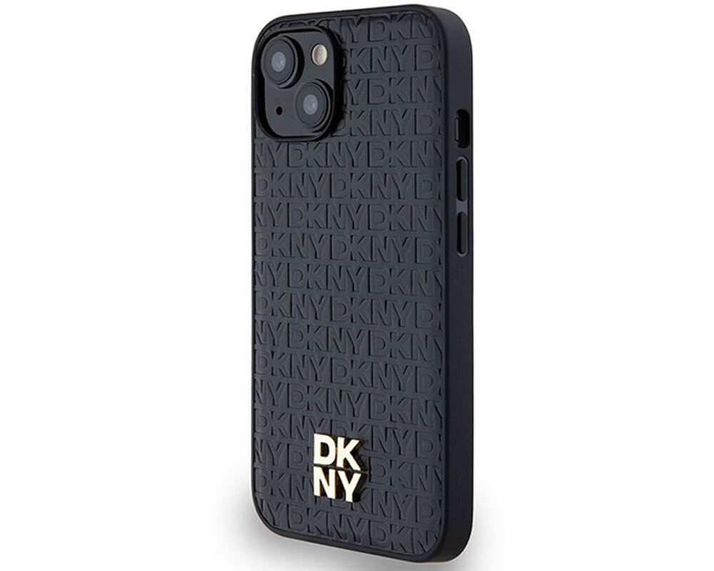 Etui DKNY Leather Monogram Pattern Metal Logo MagSafe opis
