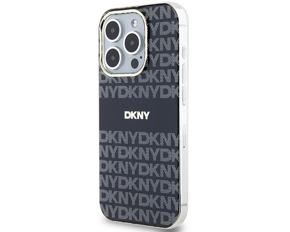 Etui DKNY IML Mono & Stripe MagSafe do Apple iPhone unikalny wyrazisty ochrona etui inicjaly motyw dynamiczny
