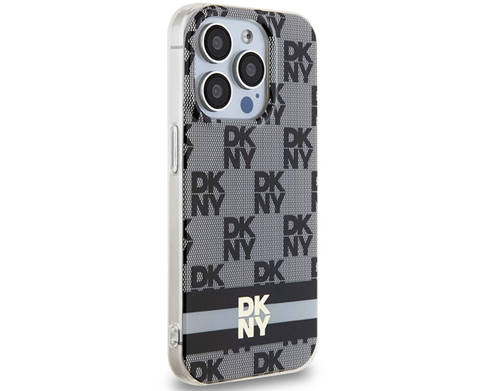 Etui DKNY IML Checkered Mono Pattern & Printed Stripes MagSafe trwale materialy tpu pc poliweglan niezawodny
