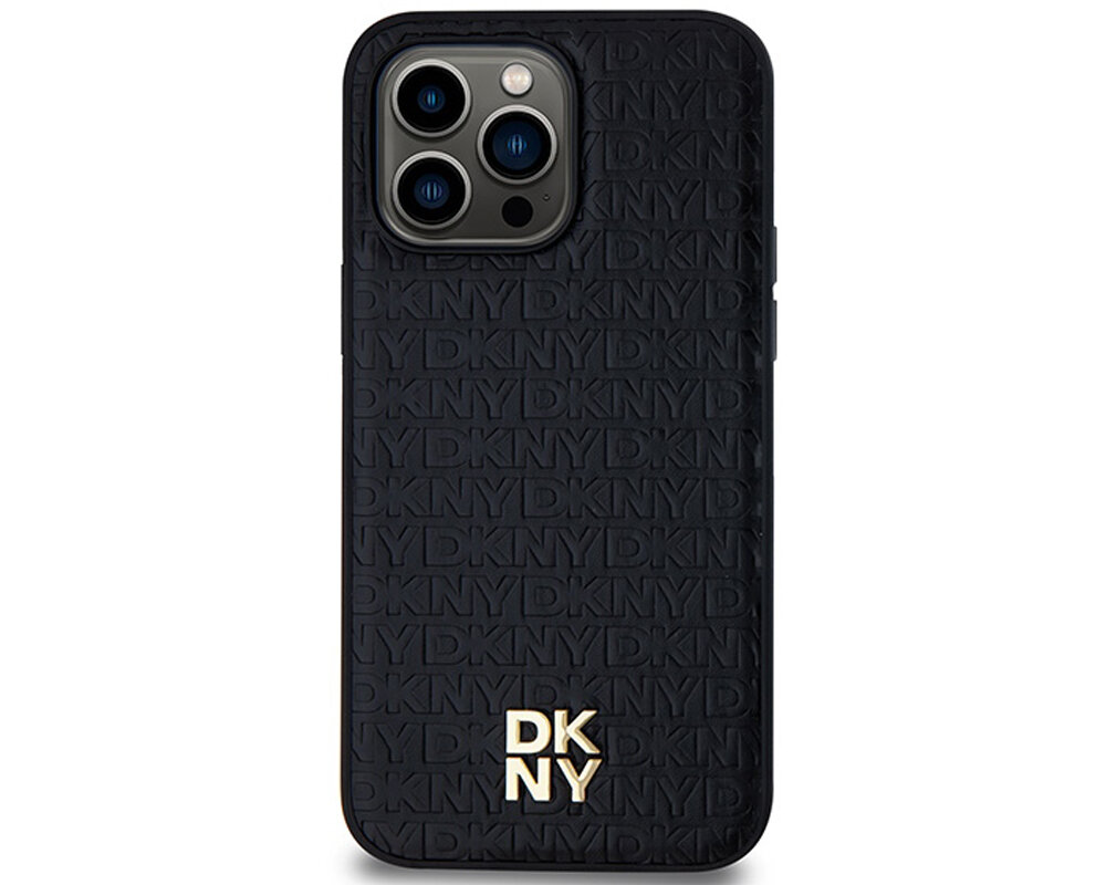 Etui DKNY Leather Monogram Pattern Metal Logo MagSafe idealnie przylega wyrozniajacy sie wygoda chroni skora ekologiczna