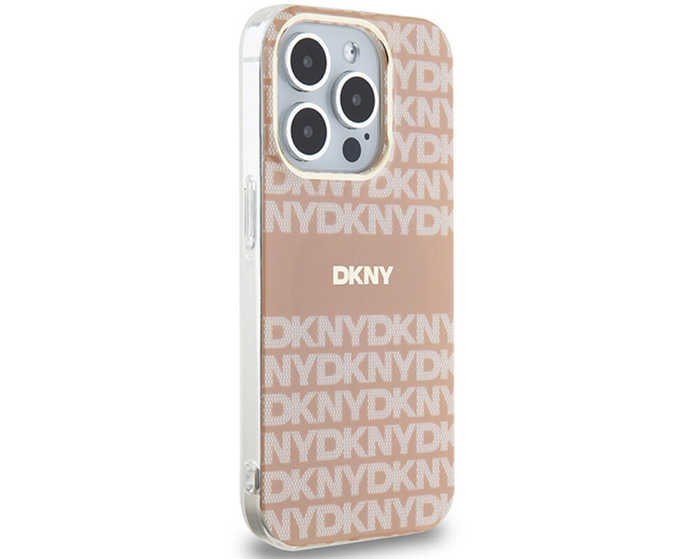 Etui DKNY IML Mono & Stripe MagSafe do Apple iPhone trwale materialy poliuretan magsafe