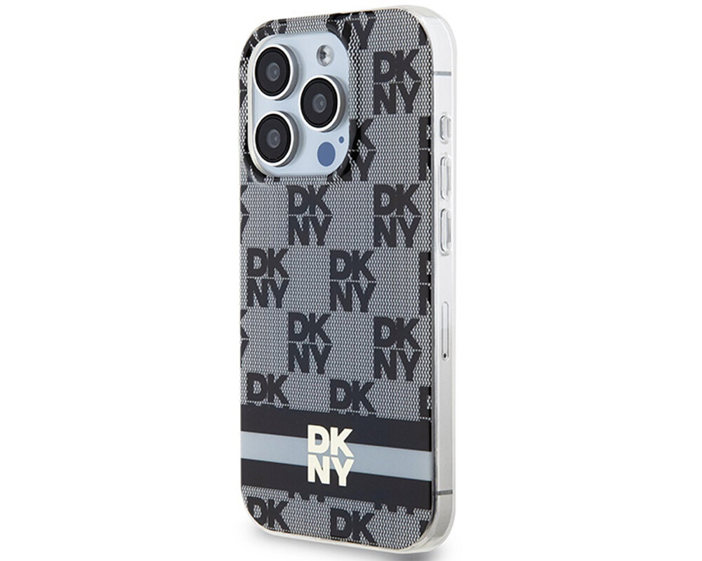 Etui DKNY IML Checkered Mono Pattern & Printed Stripes MagSafe opis 